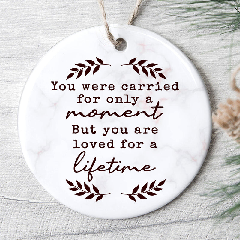 You Are Loved For A Lifetime - Miscarriage Memorial Ornament - Baby Angel Bauble - Baby Loss Keepsake