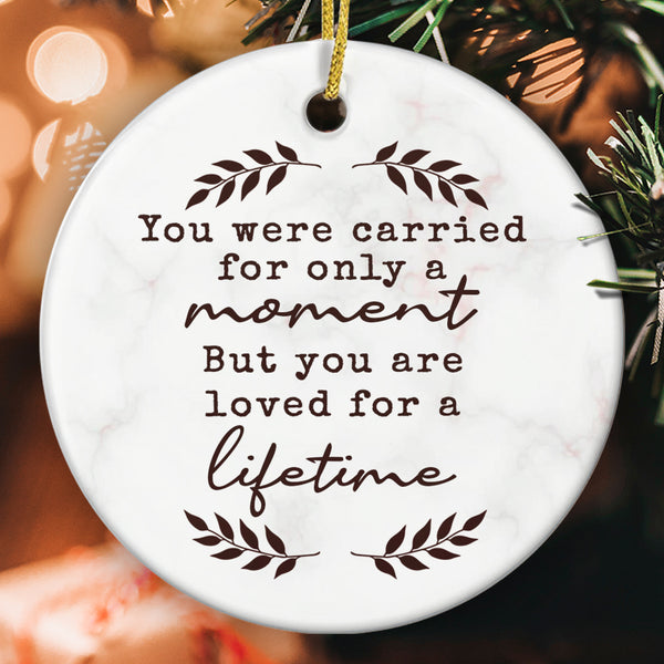 You Are Loved For A Lifetime - Miscarriage Memorial Ornament - Baby Angel Bauble - Baby Loss Keepsake