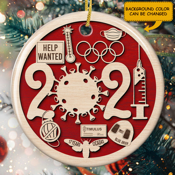 2021 A Year To Remember Ornament - Pandemic Ornament - Vaccination Bauble - Xmas Tree Decor