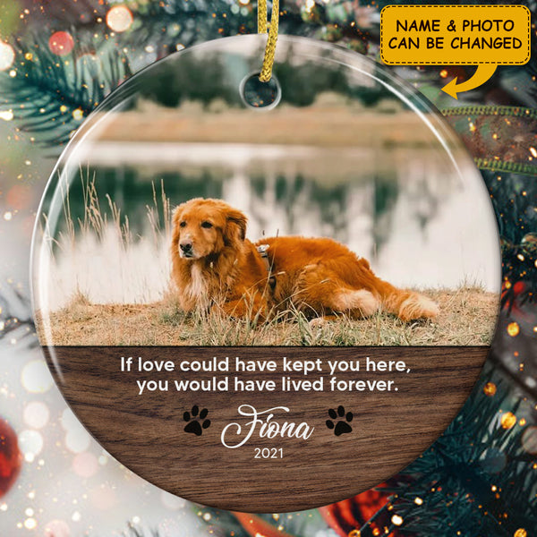 Personalized Loss Of Pet Ornament - Pet Memorial Ornament - Custom Pet Photo - Pet Lovers Gift