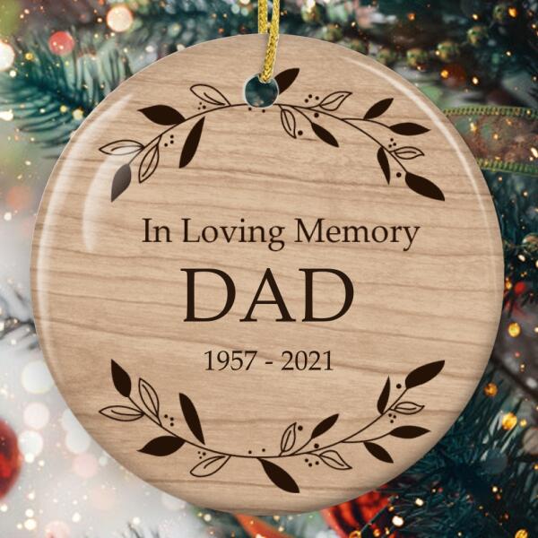 In Loving Memory - Personalized Custom Memorial Sympathy Remembrance Vintage Ornament