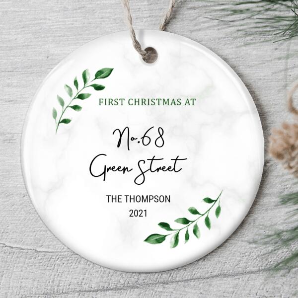 Personalized 1st Christmas In New Home Ornament - Xmas Home Decor - Keepsake Ornament - Custom Name