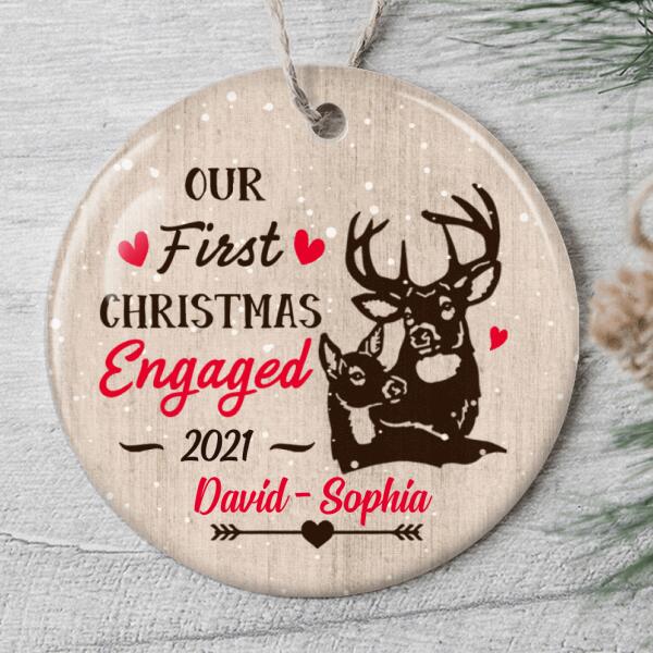 Our 1st Christmas - Personalized Name Ornament - Christmas Gift For New Couple - Engaged Xmas Ornament