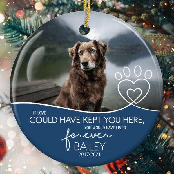 Pet Memorial Ornament - Custom Photo - Loss Of Dog Ornament - Remembrance Gift For Pet Lovers