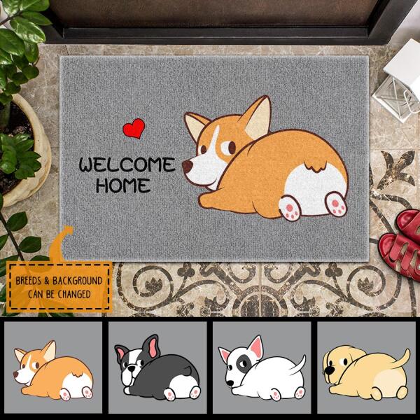 Welcome Home - Little Heart - Personalized Custom Funny Dog Doormat - New Home Pet Lovers Gift