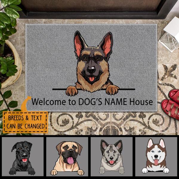 Welcome to DOG'S NAME House Mat - Personalized Custom Dog Doormat -  Gift For Dog Lovers