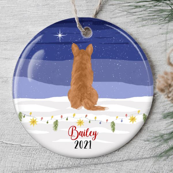 Christmas Ornament - Custom Dog Breed - Personalized Name - Xmas Gift For Dog Lovers - Xmas Tree Decor