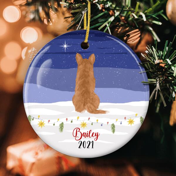 Christmas Ornament - Custom Dog Breed - Personalized Name - Xmas Gift For Dog Lovers - Xmas Tree Decor