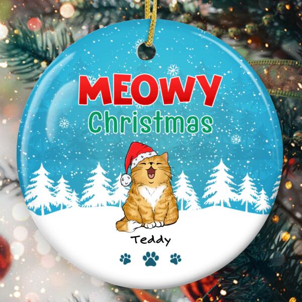 Meowy Christmas Bauble - Personalized Cat Breeds & Names - Christmas Ornament - Xmas Gift For Cat Lovers