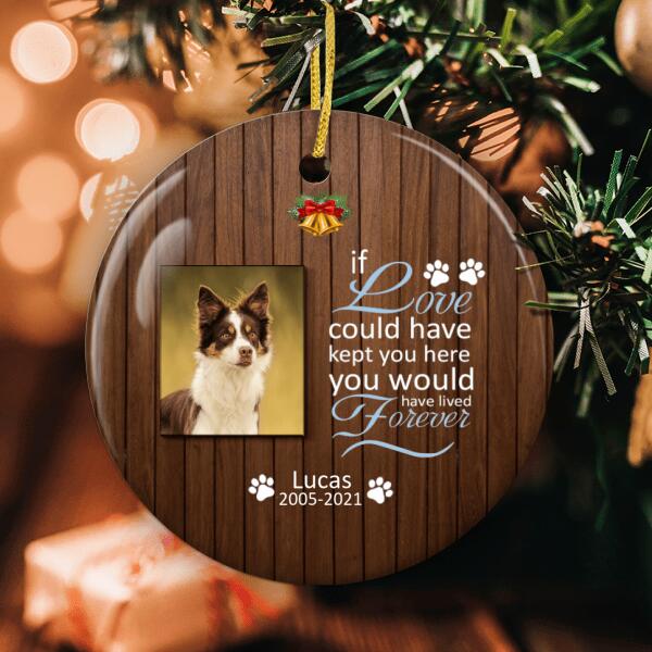 Love Could Have Kept You Here - Memorial Ornament - Personalized Pet Name & Photo - Loss Of Pet Gift