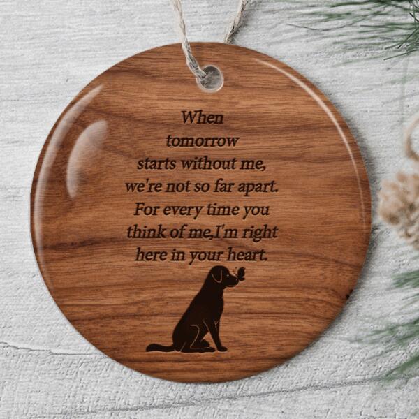 Dog Memorial Ornament - Dog Mom Gifts - Vintage Pet Lover Memorial Sympathy Remembrance