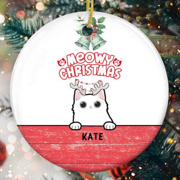Meowy Christmas Ornament - Custom Cat Breeds & Names - Xmas Gift For Cat Mom - Christmas Bauble