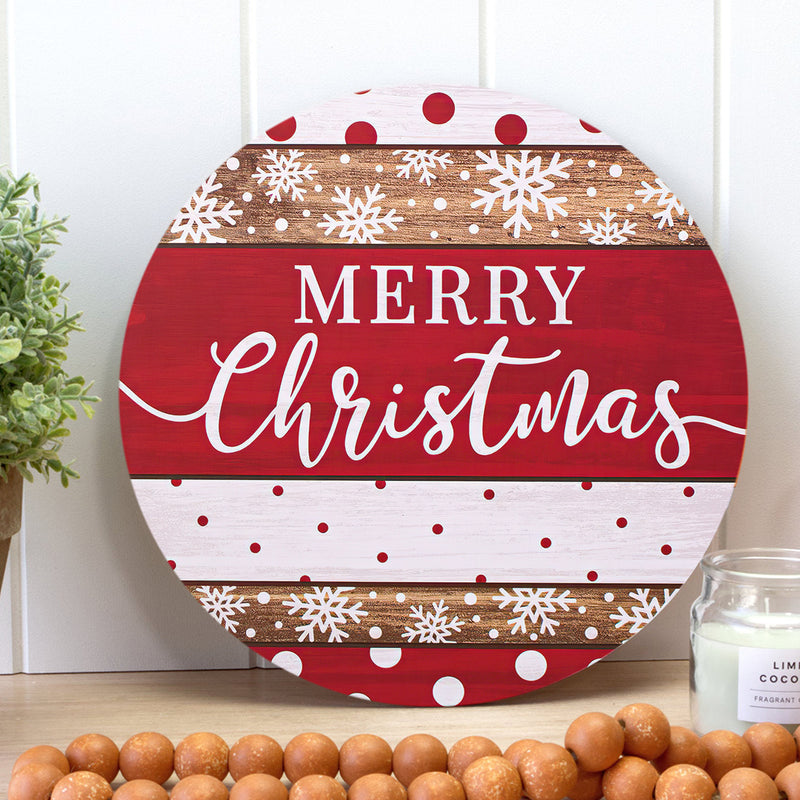Merry Christmas - Lovely Xmas Door Wreath Hanger Welcome Sign - Rustic Home Decor
