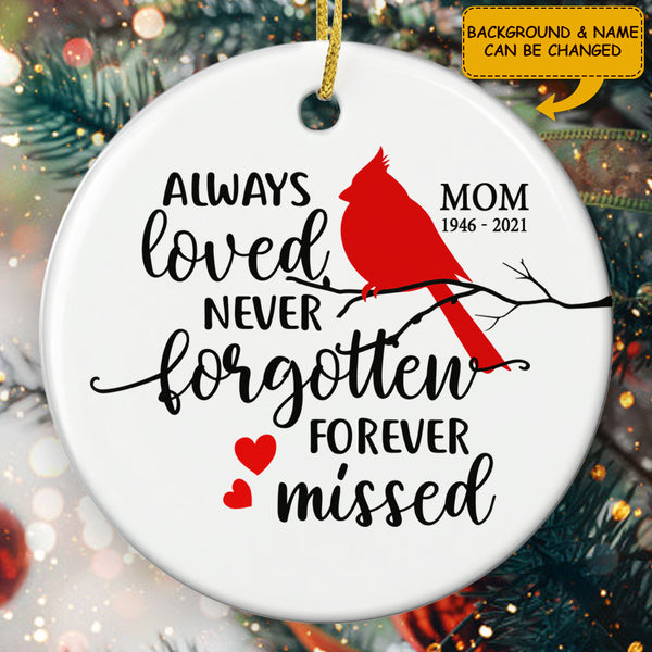 Forever In My Heart Ornament - Memorial Ornament - Personalized Name - Loss Of A Loved One Keepsake