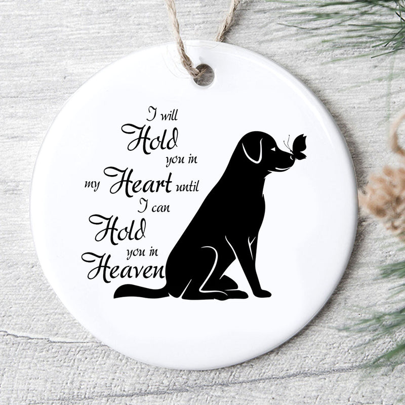 Hold You In My Heart My Heaven Ornaments - Dog Memorial Loss Pet Lovers Sympathy Gift