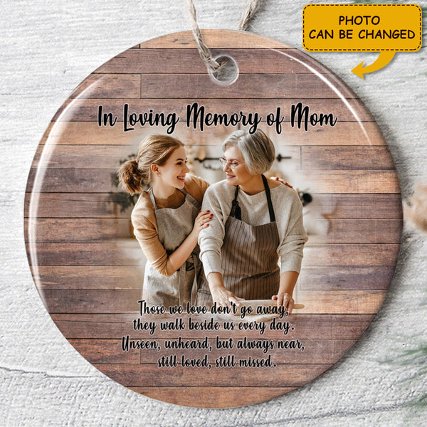 In Loving Memory Of Mom - Personalized Custom Mother Photo Loss Of Mom In Heaven Ornament