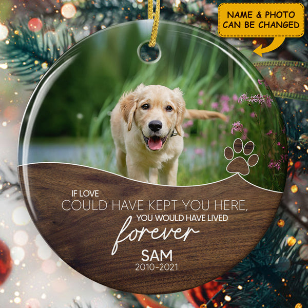 You Would Have Lived Forever - Custom Photo - Pet Lovers Gift - Loss Of Pet Keepsake - Memorial Ornament