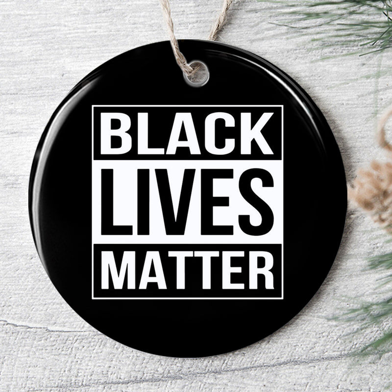 Black Lives Matter Ornament - Black Justice Bauble - Christmas Ornament - BLM House Decor