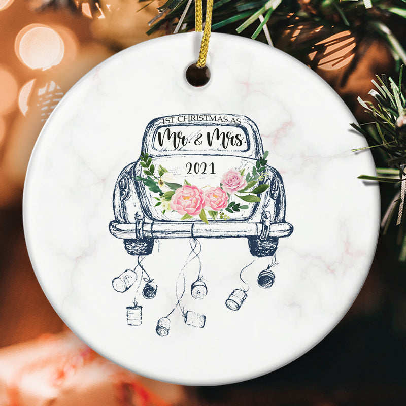 1st Christmas As Mr & Mrs Bauble - Married Xmas Ornament - Keepsake Gift - Christmas Home Decor