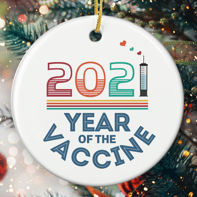 2021 Year Of The Vaccine - Pandemic Ornament - Vaccinated Christmas Ornament - 2021 Keepsake Gift