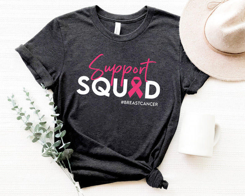 Breast Cancer Warrior Support Squad Breast Cancer Awareness T-Shirt