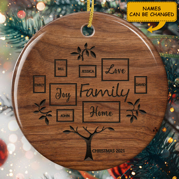 Family Ornament - Christmas Tree Ornament - Vintage Bauble - Xmas Gift For Family - Xmas Home Decor