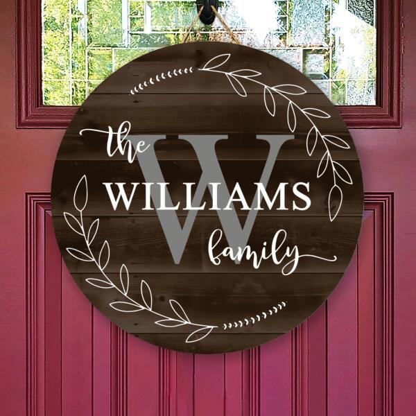 Rustic Home Decor - Personalized Family Name Door Hanger Sign - Welcome Sign Housewarming Gift