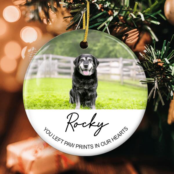 Personalized Dog Ornament - Custom Photo Ornament - Dog Lovers Memorial Gift - Sympathy Bauble