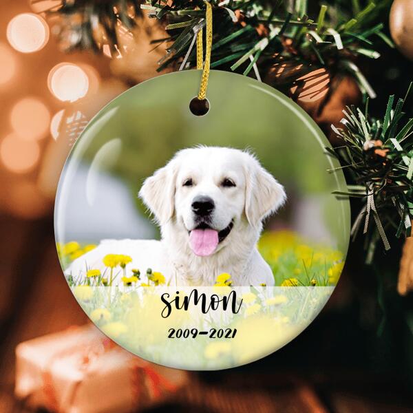 Forever In Our Heart Ornament - Memorial Ornament - Custom Pet Photo - Pet Lovers Gift - Personalized Pet Name