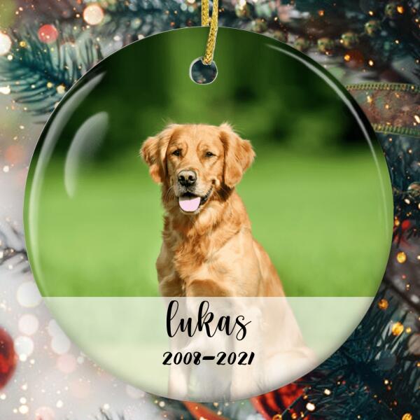 You Were My Hardest Goodbye - Memorial Ornament - Custom Pet Photo - Loss Of Pet Ornament - Sympathy Gift