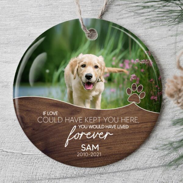 You Would Have Lived Forever - Custom Photo - Pet Lovers Gift - Loss Of Pet Keepsake - Memorial Ornament