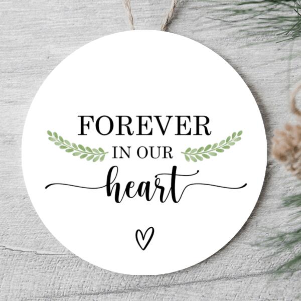 Forever In Our Heart Ornament - Memorial Ornament - Custom Pet Photo - Pet Lovers Gift - Personalized Pet Name