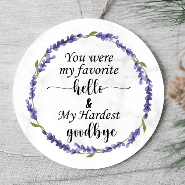 You Were My Hardest Goodbye - Memorial Ornament - Custom Pet Photo - Loss Of Pet Ornament - Sympathy Gift