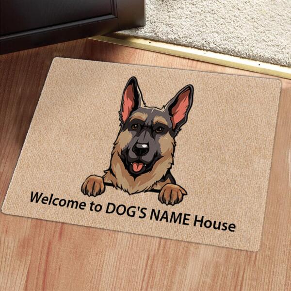 Welcome to DOG'S NAME House Mat - Personalized Custom Dog Doormat -  Gift For Dog Lovers