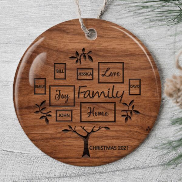 Family Ornament - Christmas Tree Ornament - Vintage Bauble - Xmas Gift For Family - Xmas Home Decor