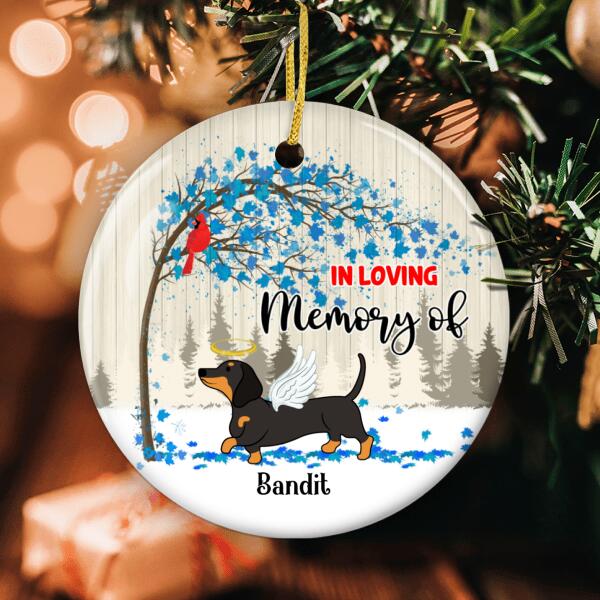 In Memory Of - Loss Of Dachshund - Personalized Custom Sausage Dog Memorial Ornament Gift