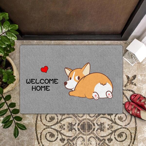 Welcome Home - Little Heart - Personalized Custom Funny Dog Doormat - New Home Pet Lovers Gift