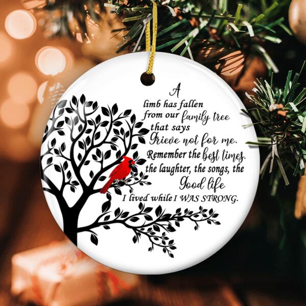 A Limb Has Fallen Ornament - Memorial Ornament - Loss Of A Loved One Bauble - Bereavement Gift