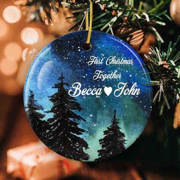 1st Christmas Together Ornament - Night Sky Ornament - Personalized Couple Names - Xmas Gift For Newlywed