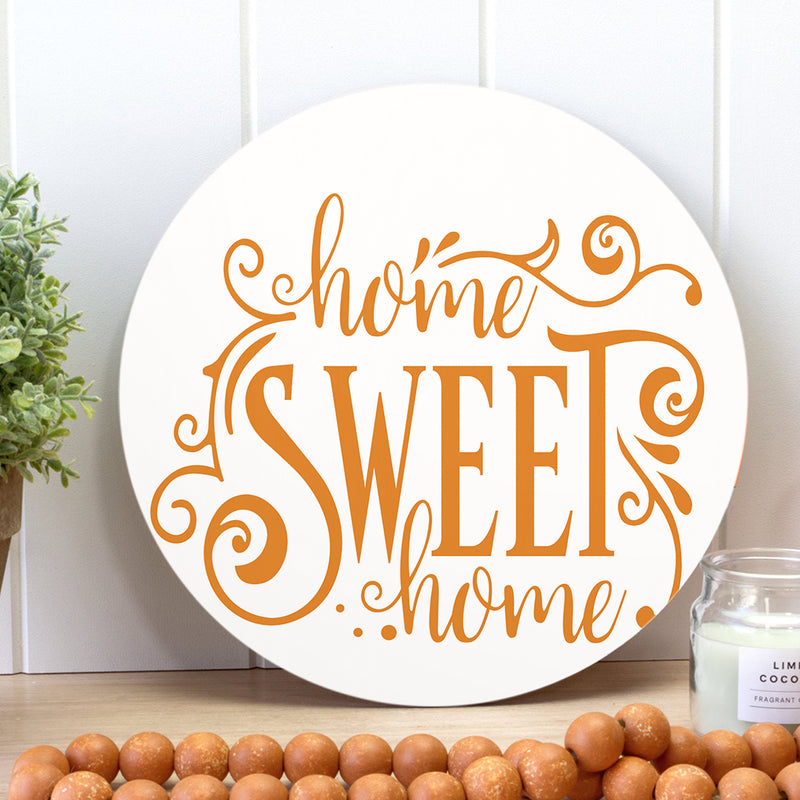 Home Sweet Home - Rustic Wooden Front Door Hanger Welcome Sign - Home Decor Housewarming Gift