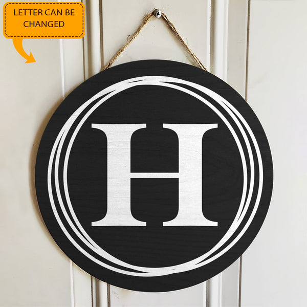 Welcome Door Sign - Personalized Letter Welcome Door Hanger Sign - Rustic Wooden Home Decor