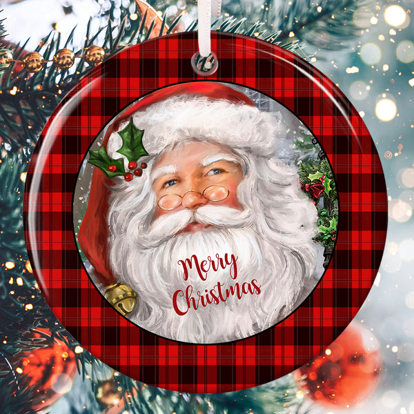 Merry Christmas Santa - Christmas Ceramic Ornament Keepsake  Gift - Xmas Tree Home Decor