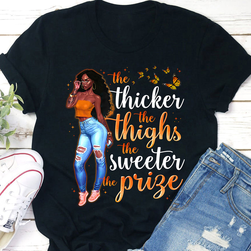 Thicker Thighs Sweeter Prize - Beautiful Nubian Queen Png - Black Afro Digital File PNG Printable Instant Download